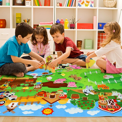 Fieltro Granja de Animales Colocables Velcro