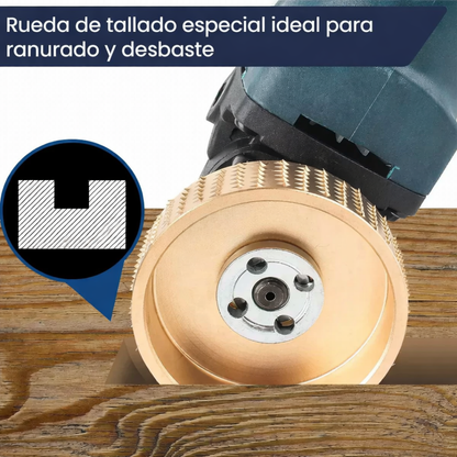 Set De 5 Discos De Molienda Angular Premium P/ Tallar Madera