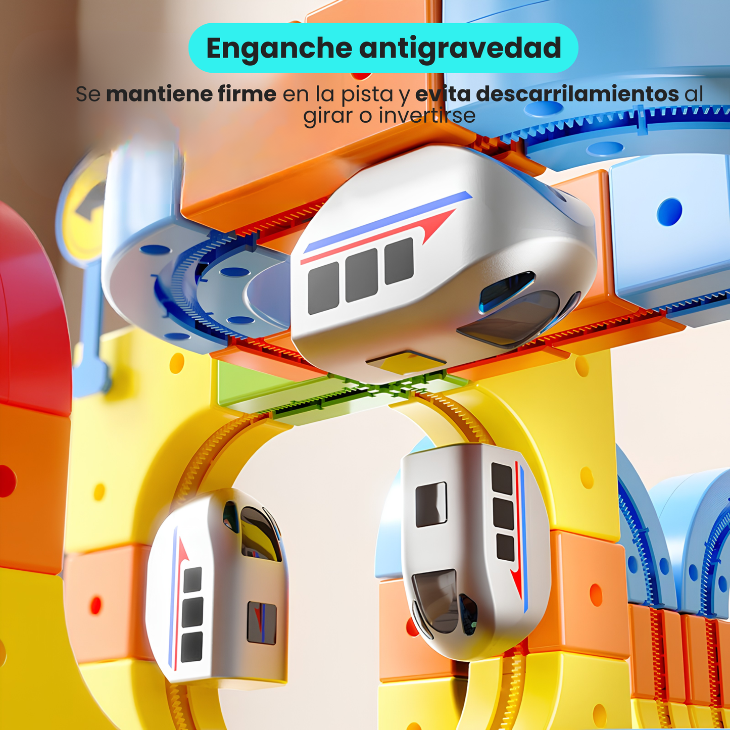 Juego de Tren Eléctrico Anti Gravedad Motorizado 146 Piezas
