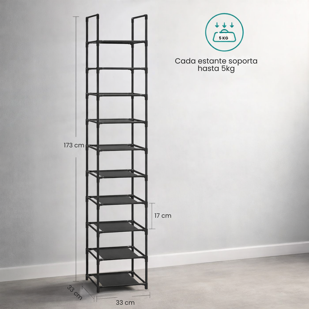 Zapatera Vertical con 10 estantes