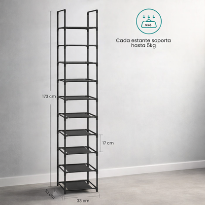 Zapatera Vertical con 10 estantes