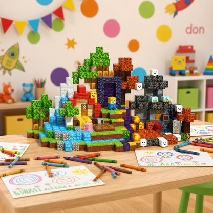 Juego de Bloques Magnéticos Estilo Minecraft 150 Piezas