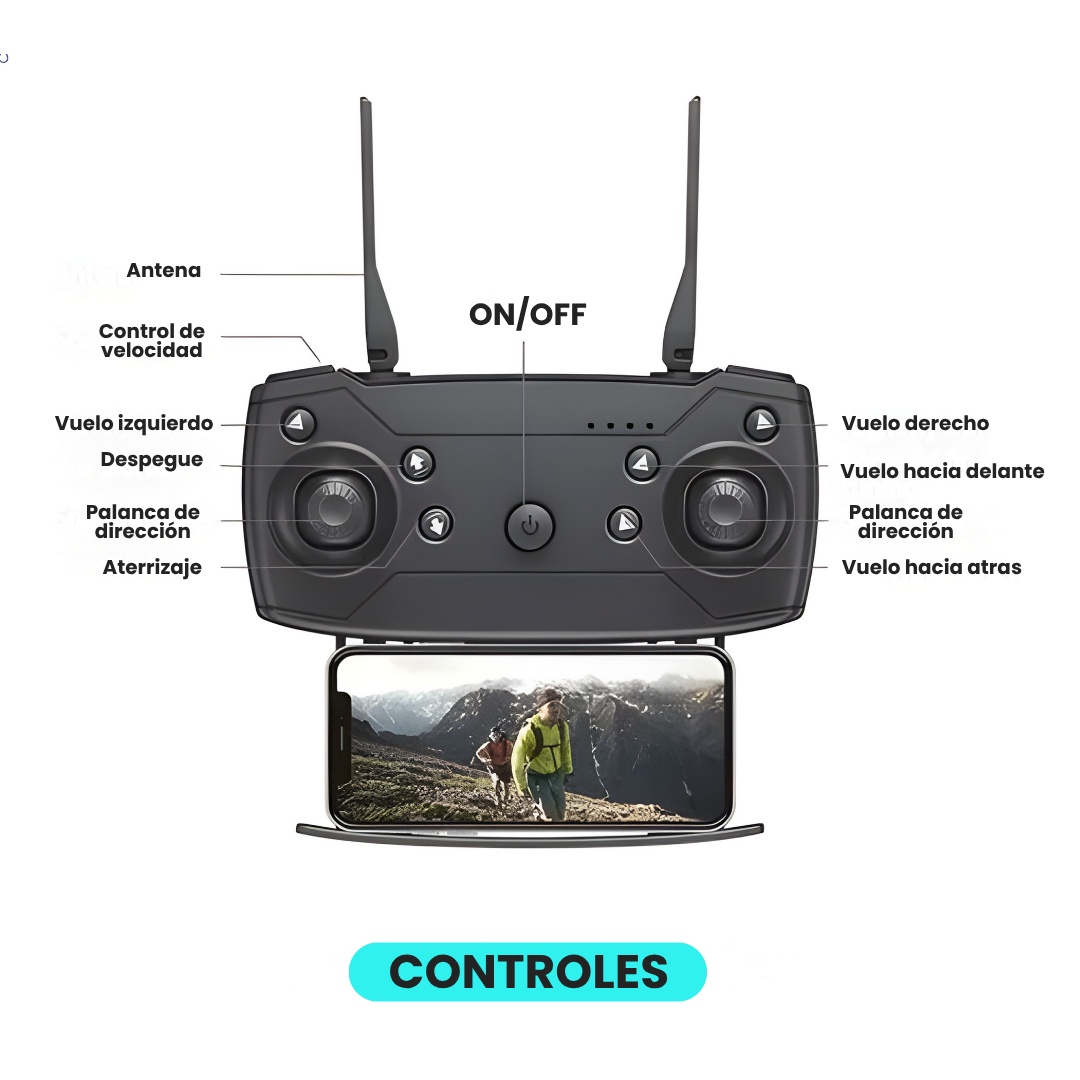 Drone Control Remoto Fácil Uso Gps Wifi Cámara