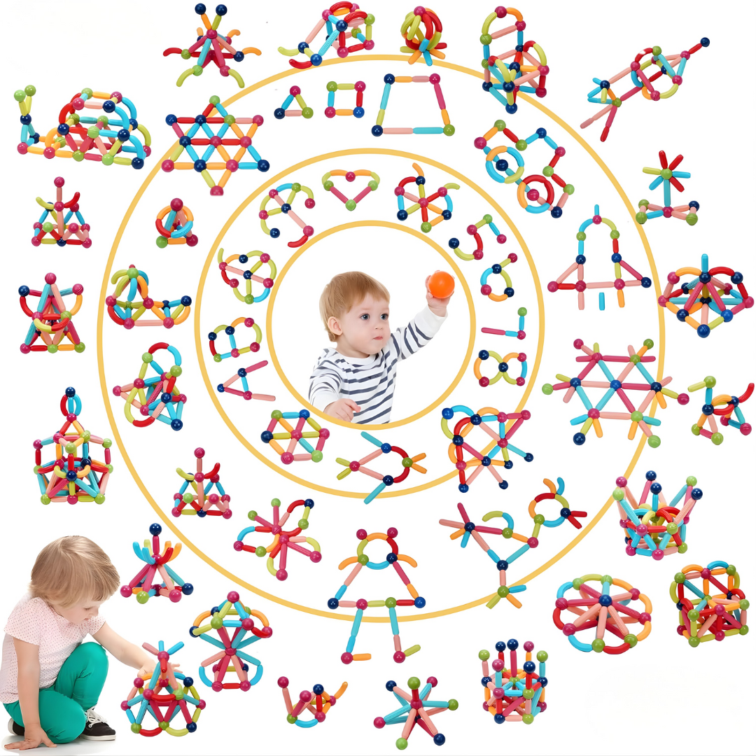 Juego Magnético de Encastre Didáctico 72 Piezas