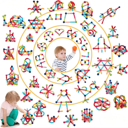 Juego Magnético de Encastre Didáctico 72 Piezas