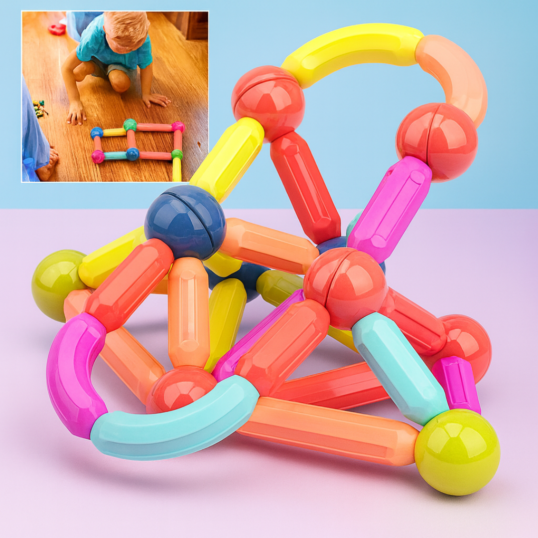 Juego Magnético de Encastre Didáctico 72 Piezas