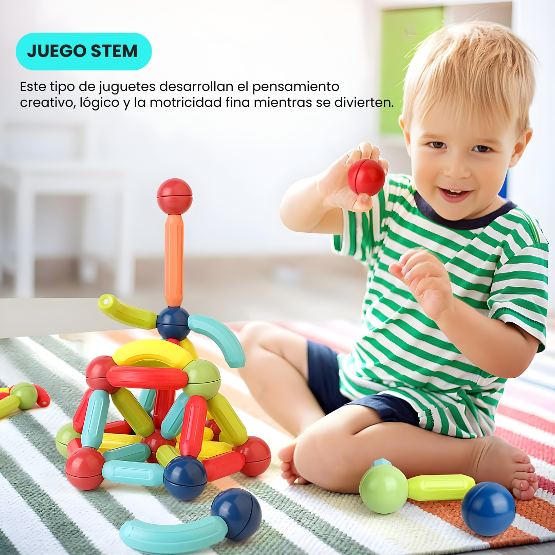 Juego Magnético de Encastre Didáctico 72 Piezas