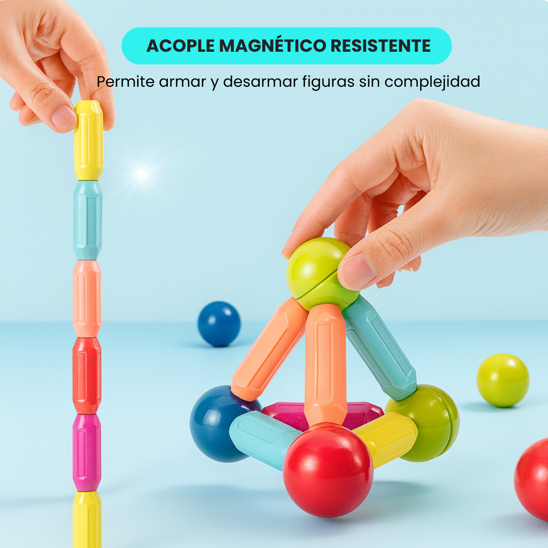 Juego Magnético de Encastre Didáctico 72 Piezas
