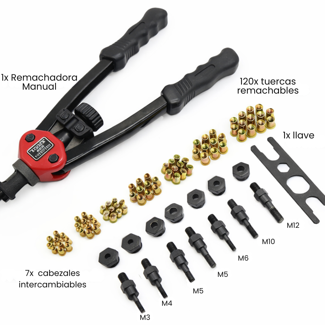 Remachadora Manual + 120 Remaches