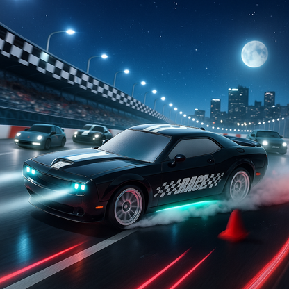 Auto de Drift Control Remoto Escala 1:20 Ruedas de Cambio