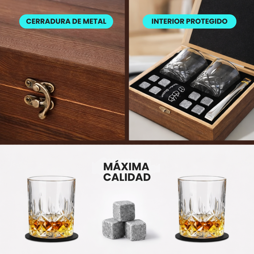 Juego Vasos de Whisky con Maleta