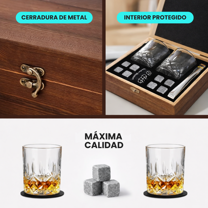Juego Vasos de Whisky con Maleta