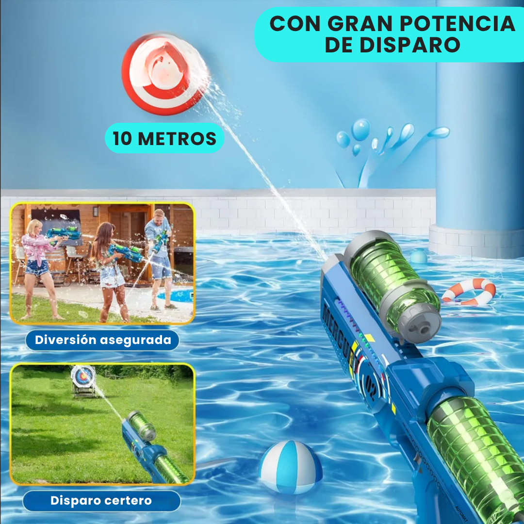 Pistola de Agua Extra Combate Luces 3 Botellas