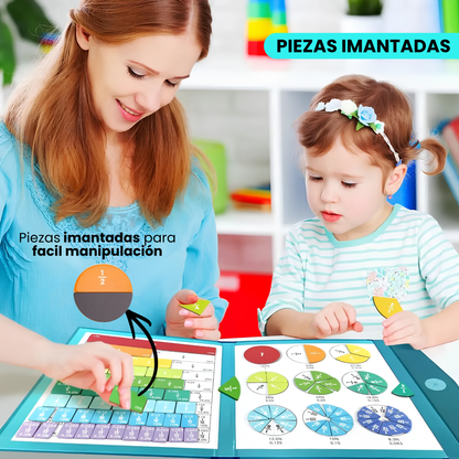 Libro Interactivo de Fracciónes Magnéticas Rompecabezas Educativo