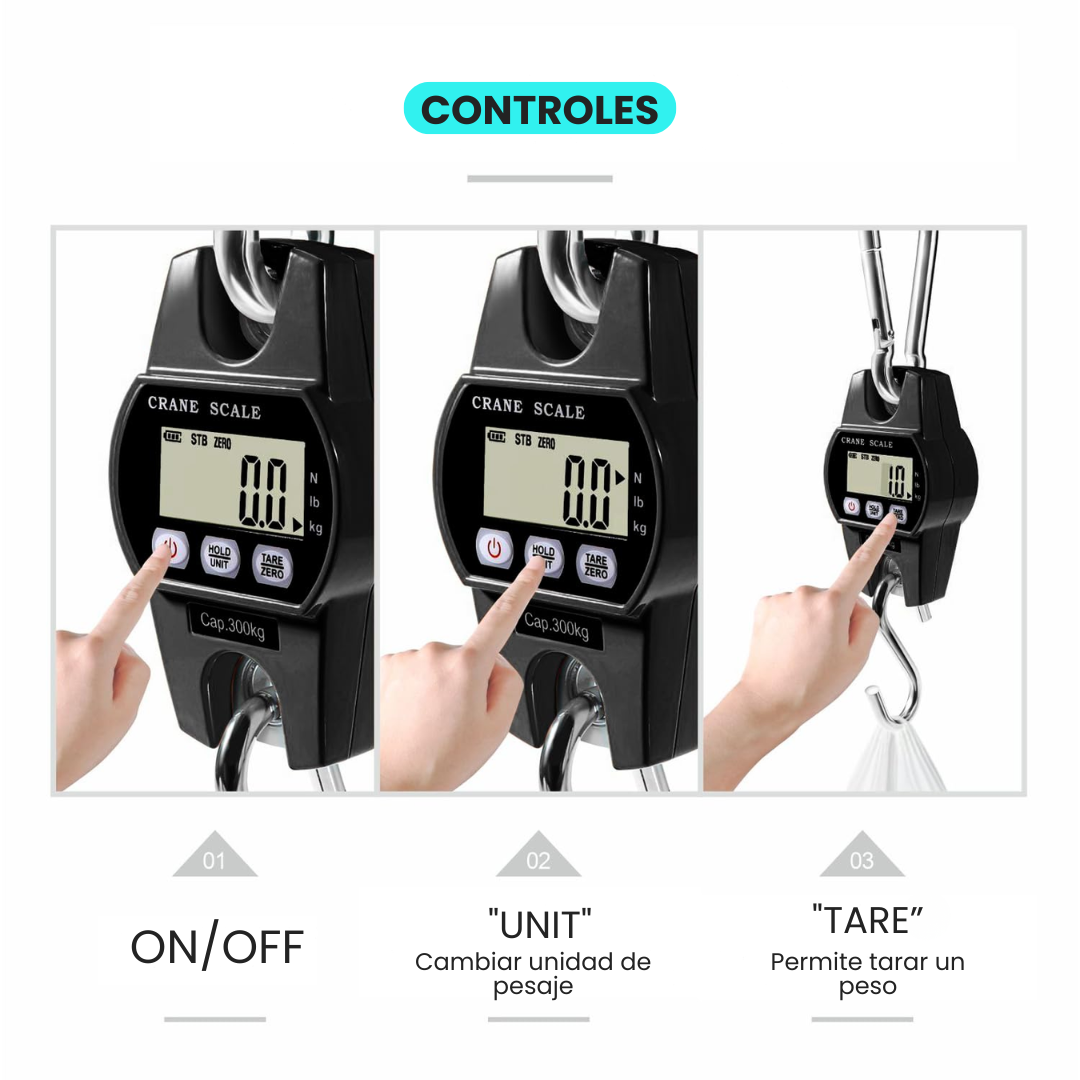 Balanza Portatil Led Resistente 300kg