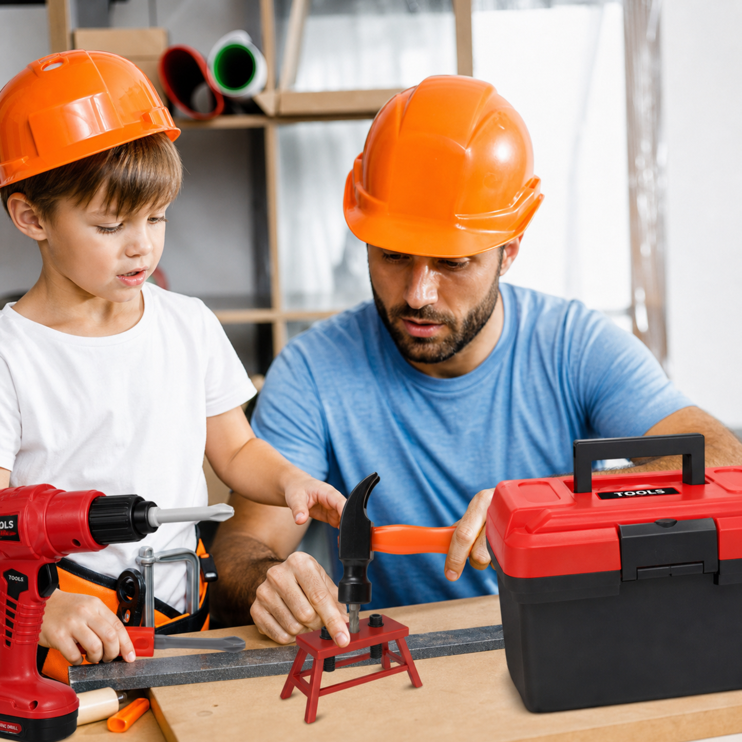 Kit de Herramientas Para Niños con Taladro Eléctrico 67 piezas