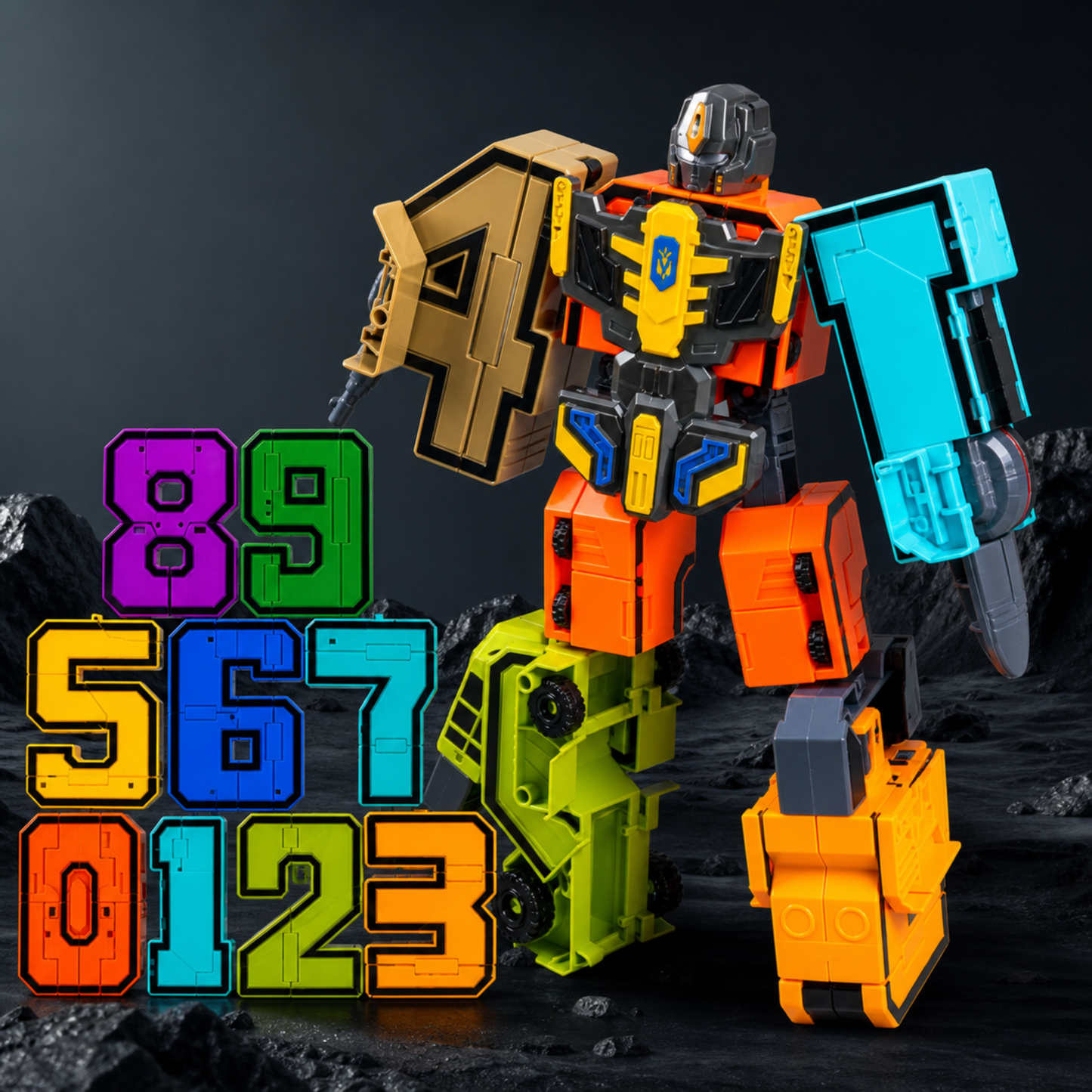 Juego de Números Transformables en Vehiculos y Robots