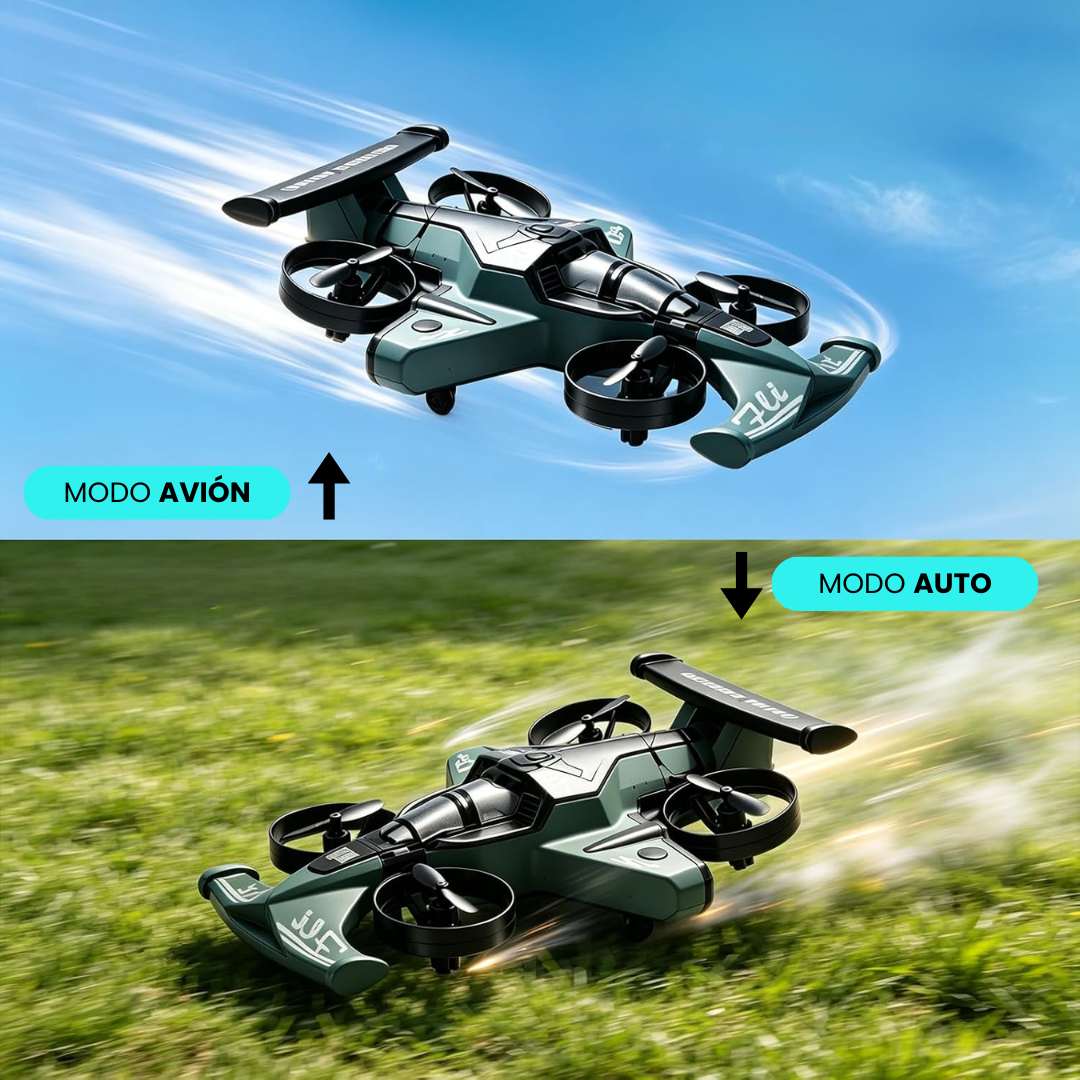 Auto Dron Acrobático 2 en 1 Stunt Volador y Terrestre Control Remoto