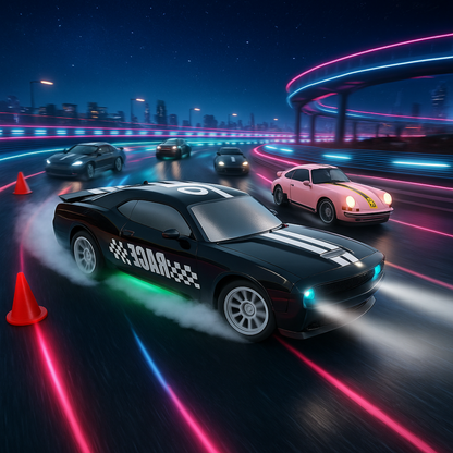 Auto de Drift Control Remoto Escala 1:20 Ruedas de Cambio