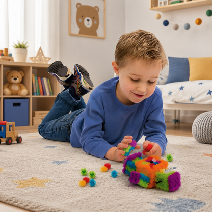 Juego de Pompones Mágicos Construcción y Creatividad 400 Piezas
