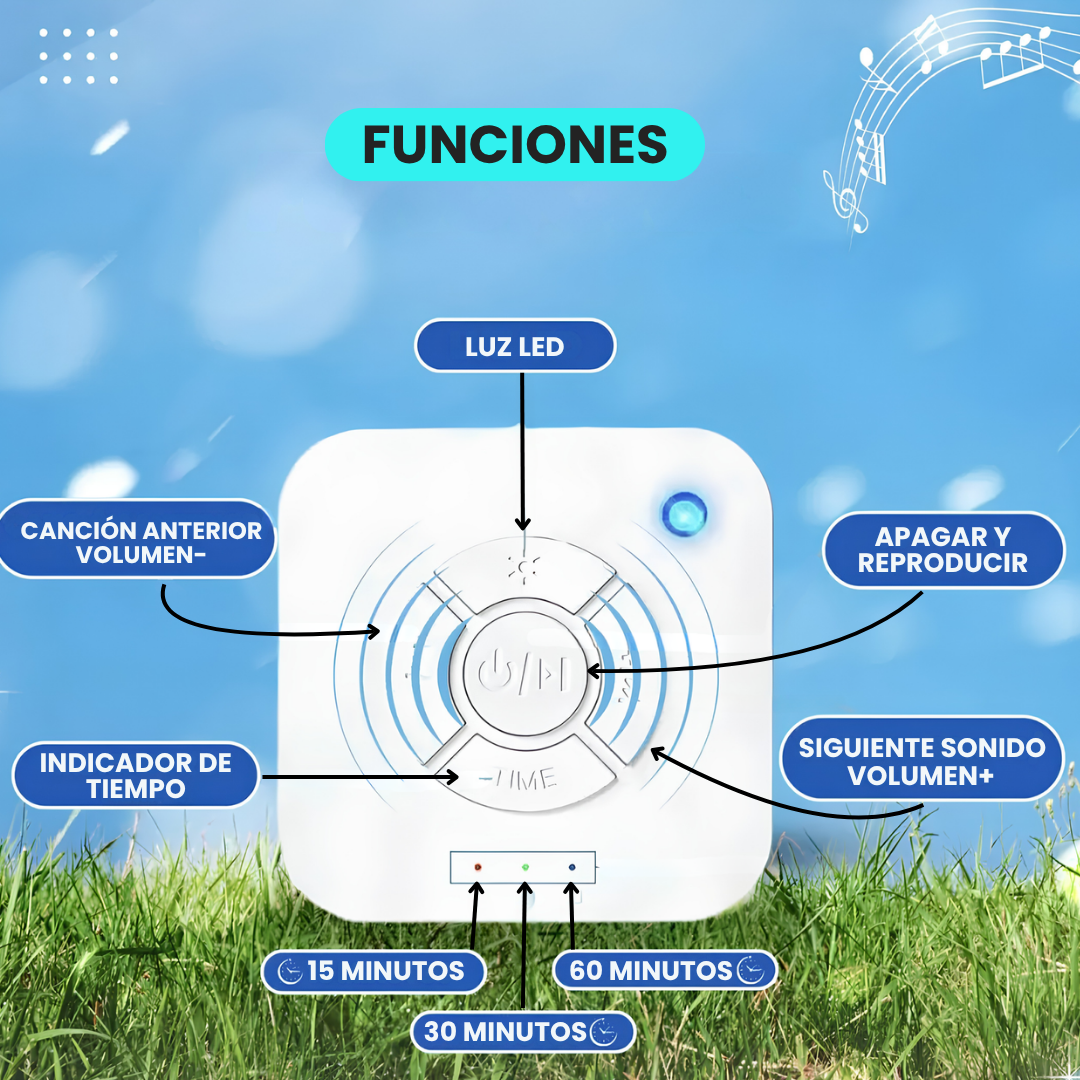 Maquina Sonido Blanco Bebe Dormir Sueño Placentero Descanso Eficiente