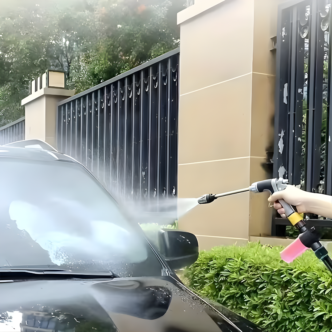 Pistola Presión Para Manguera De Metal Con Jabonera