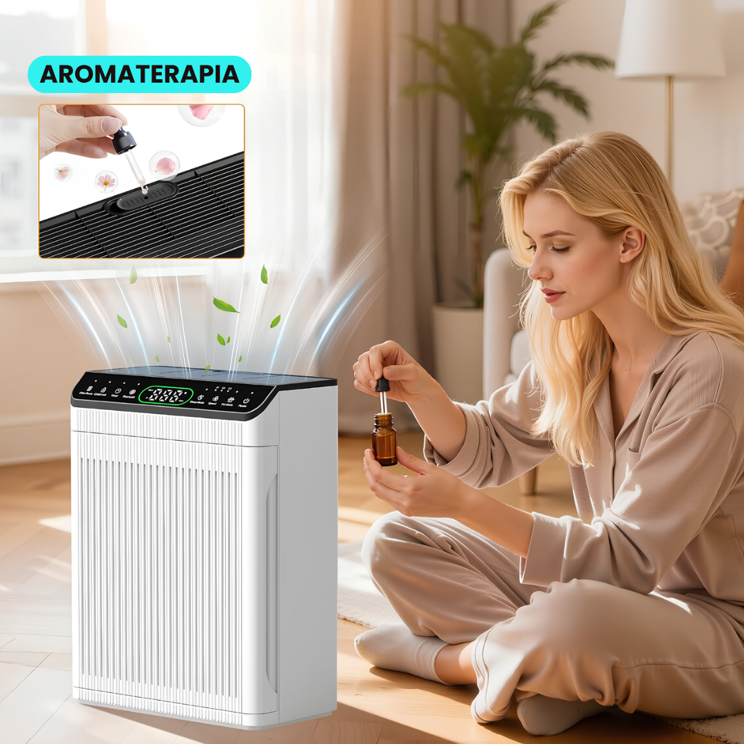 Purificador de Aire Inteligente Filtro Hepa Triple Capa 300m3/h