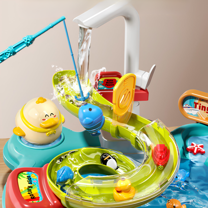 Juego de Pesca y Bacha 2 en 1 con Canilla a Pilas