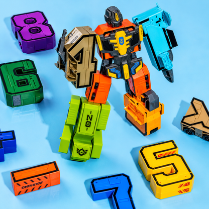 Juego de Números Transformables en Vehiculos y Robots