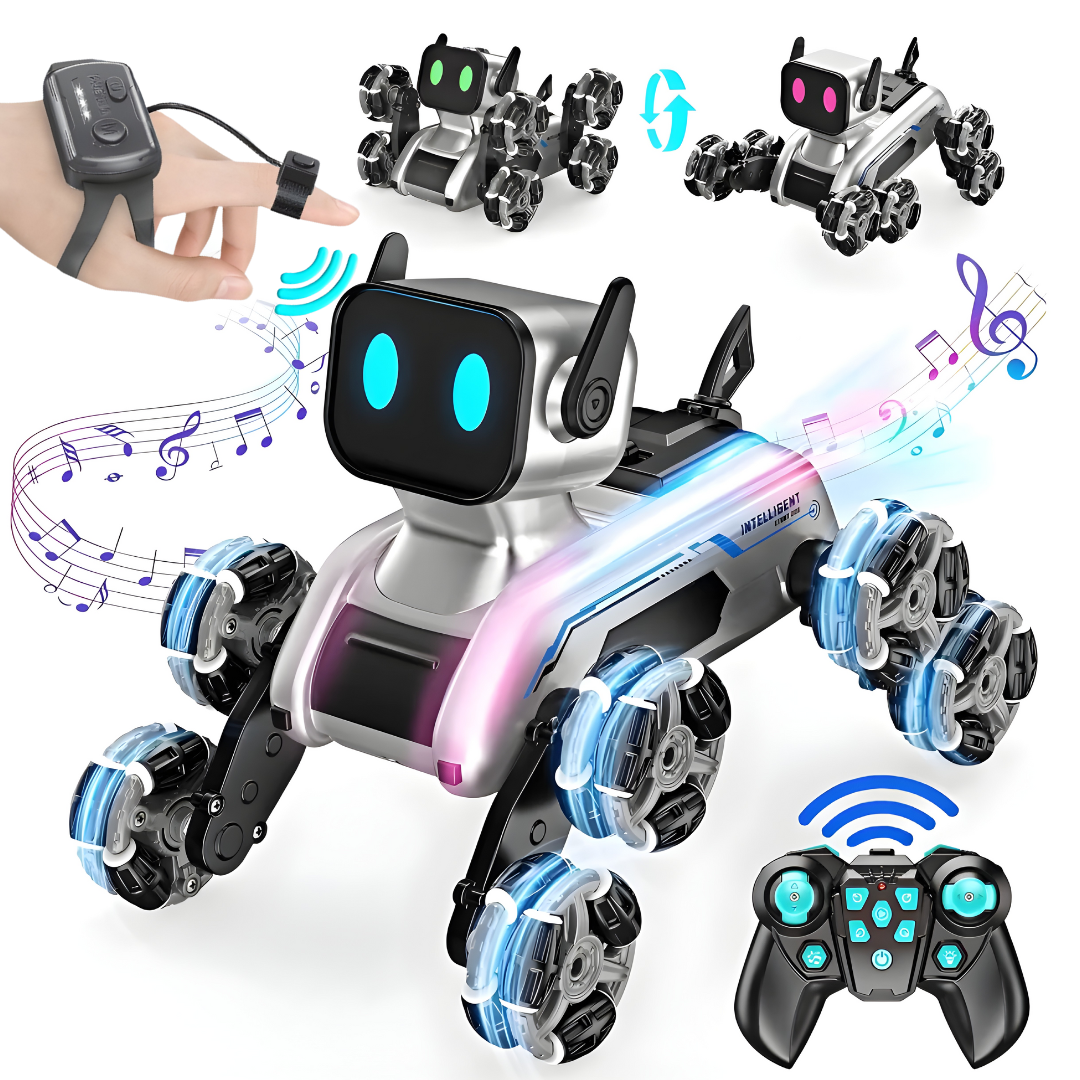 Perro Robot Inteligente Recargable Sensor de Gestos y Control Remoto
