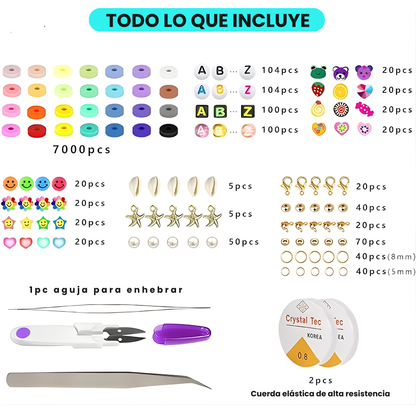 Set de Fabricación Pulseras Collares 7860 Piezas Dijes