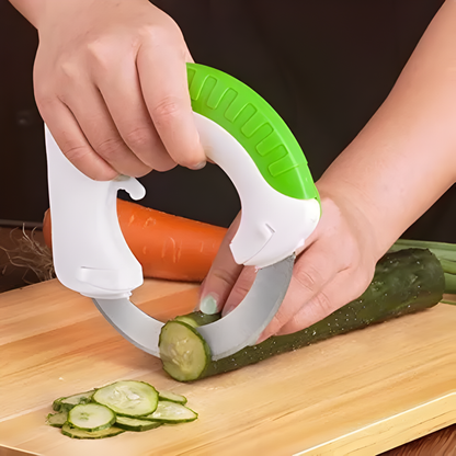 Cuchillo circular giratorio de acero inoxidable