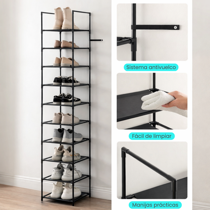 Zapatera Vertical con 10 estantes