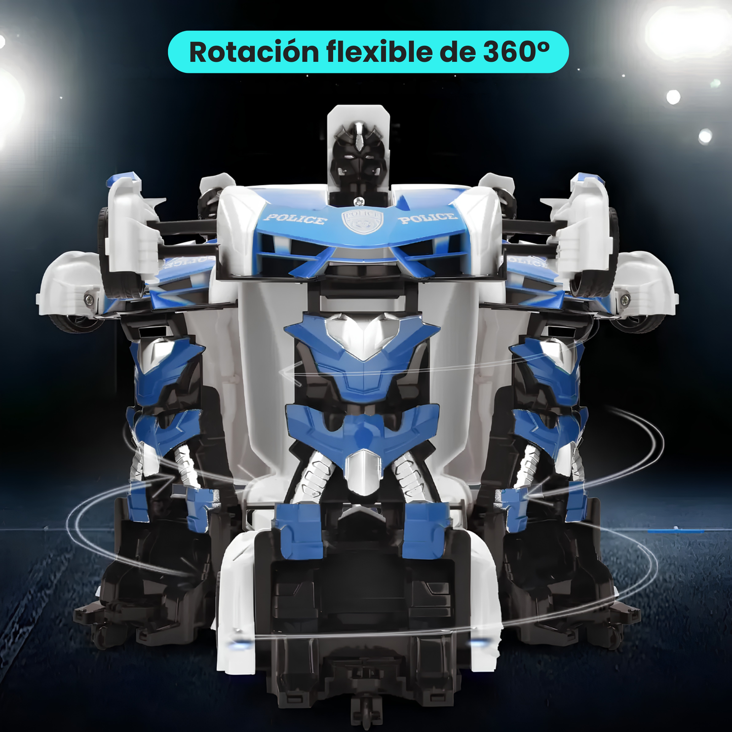 Auto Robot Patrulla a Control Remoto Transformer