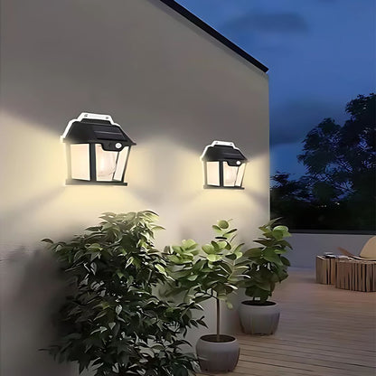 Farol Solar Exterior de Doble Lámpara