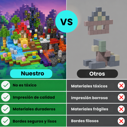 Juego de Bloques Magnéticos Estilo Minecraft 150 Piezas