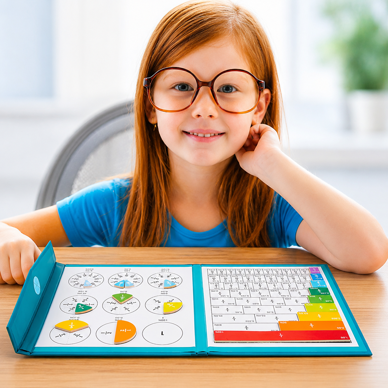 Libro Interactivo de Fracciónes Magnéticas Rompecabezas Educativo