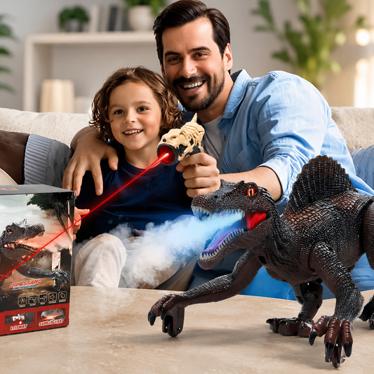 Dinosaurio a Control Remoto con Seguimiento Luz Láser para Niños