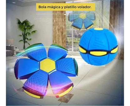 Pelota Mágica Saltarina Fresbee Plegable Con Luces Led