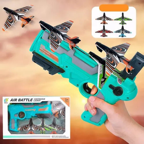 Pistola Juguete Lanzadora De Aviones X4 Air Battle