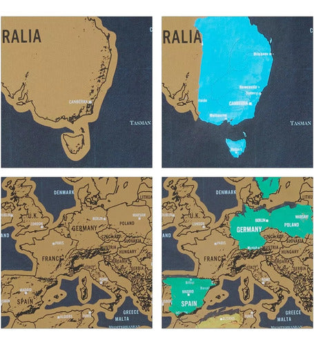 Mapamundi Raspable Para Viajeros Mapa Viajero Vinilo