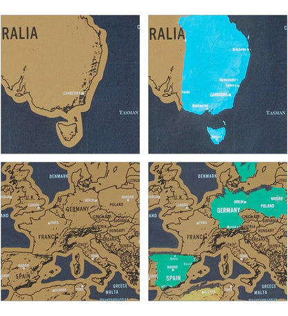 Mapamundi Raspable Para Viajeros Mapa Viajero Vinilo