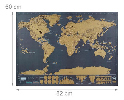 Mapamundi Raspable Para Viajeros Mapa Viajero Vinilo