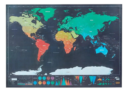 Mapamundi Raspable Para Viajeros Mapa Viajero Vinilo