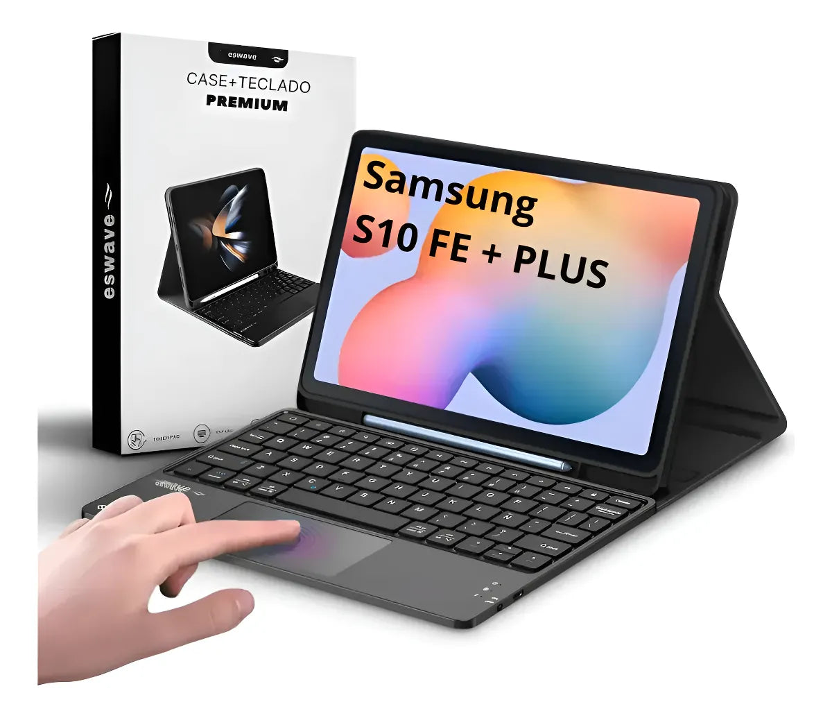 Funda Con Teclado Para Tablet Samsung  S10 FE+ PLUS