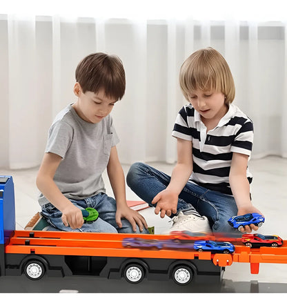 Camión Porta Autos Pista Extensible Con 8 Autos