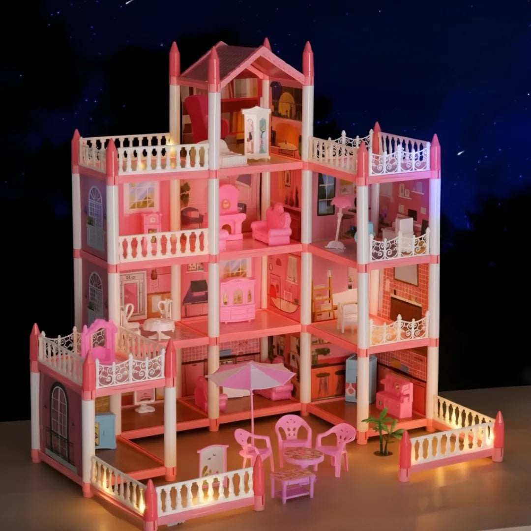 Casa de Muñecas Gigante 14 Habitaciones + 38 Accesorios