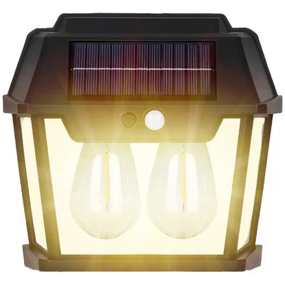 Farol Solar Exterior de Doble Lámpara