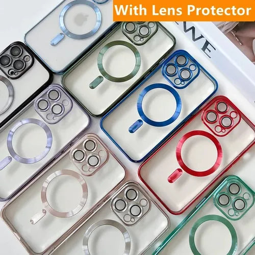 Case Magsafe Transparente Proteccion Cam iPhone 15/pro/max ©