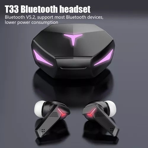 Auriculares Tws Gamer Inalámbricos T33 Bluetooth